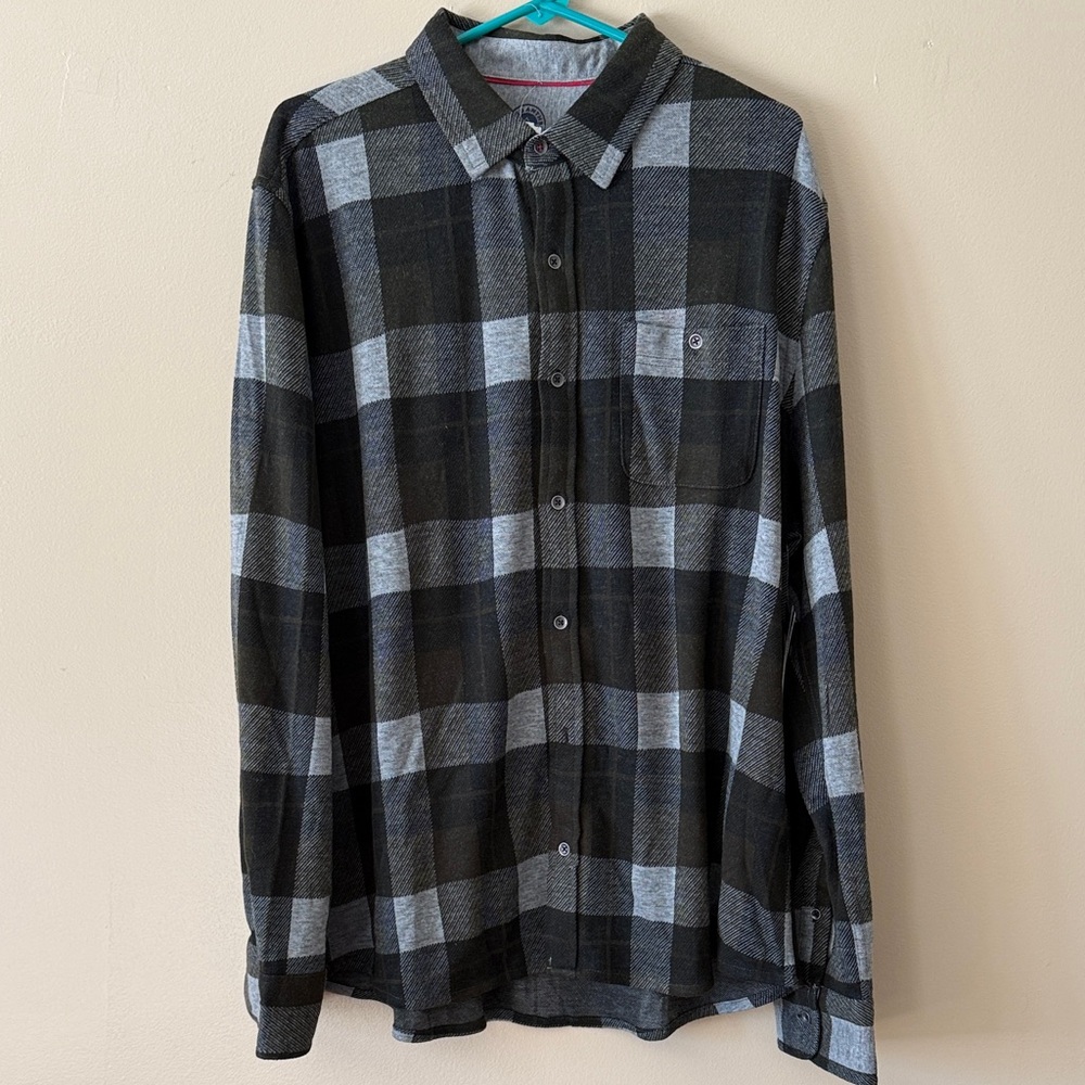 Classic Black and Gray Plaid Men's Shirt